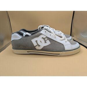 DC Men's Trase TX Sneaker, Size 12 M, Skate Shoes White, Gray ,B Grade